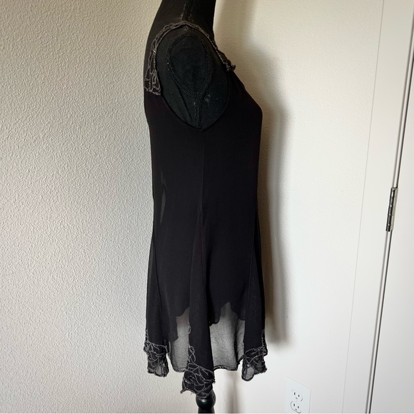 EXC • Free People Beads For Days Black Slip Dress • - Picture 7 of 9